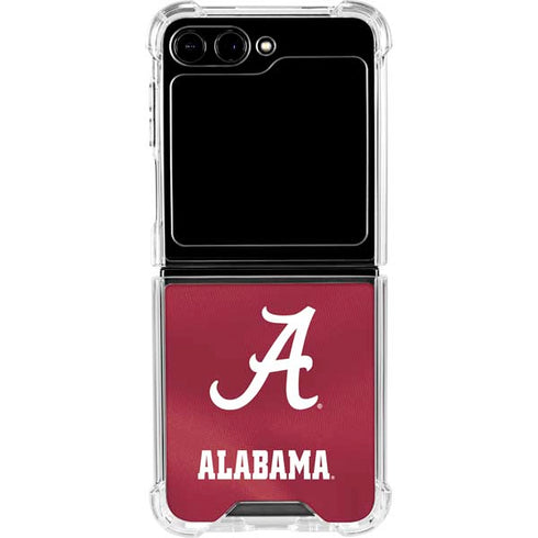 University of Alabama Maroon Jersey Galaxy Z Flip6 Clear Case